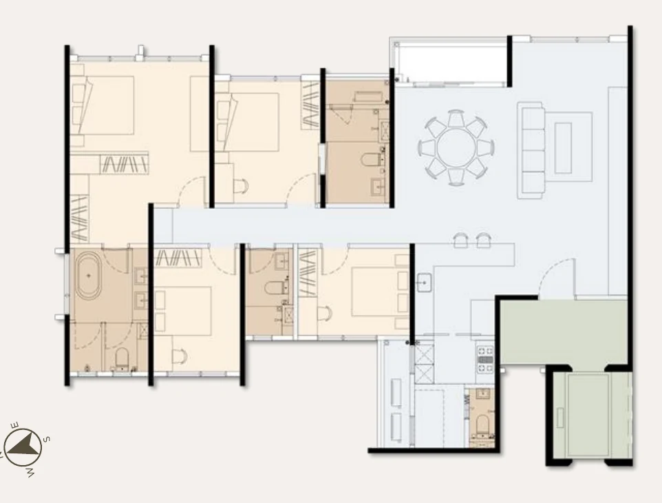Type A, 1,880 sq ft