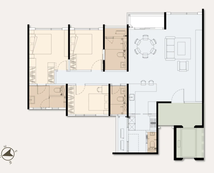 Type B, 1,574 sq ft